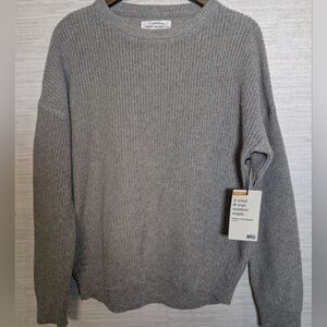 REI Wallace Lake Sweater Gray Heather Large NWT Organic Cotton